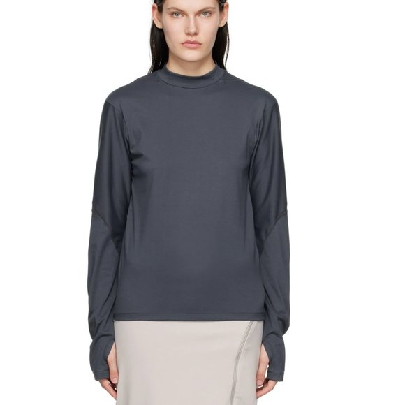 POST ARCHIVE FACTION (PAF) Gray 5.0 Long-Sleeve T-Shirt South Korean Fashion - Picture 1 of 5